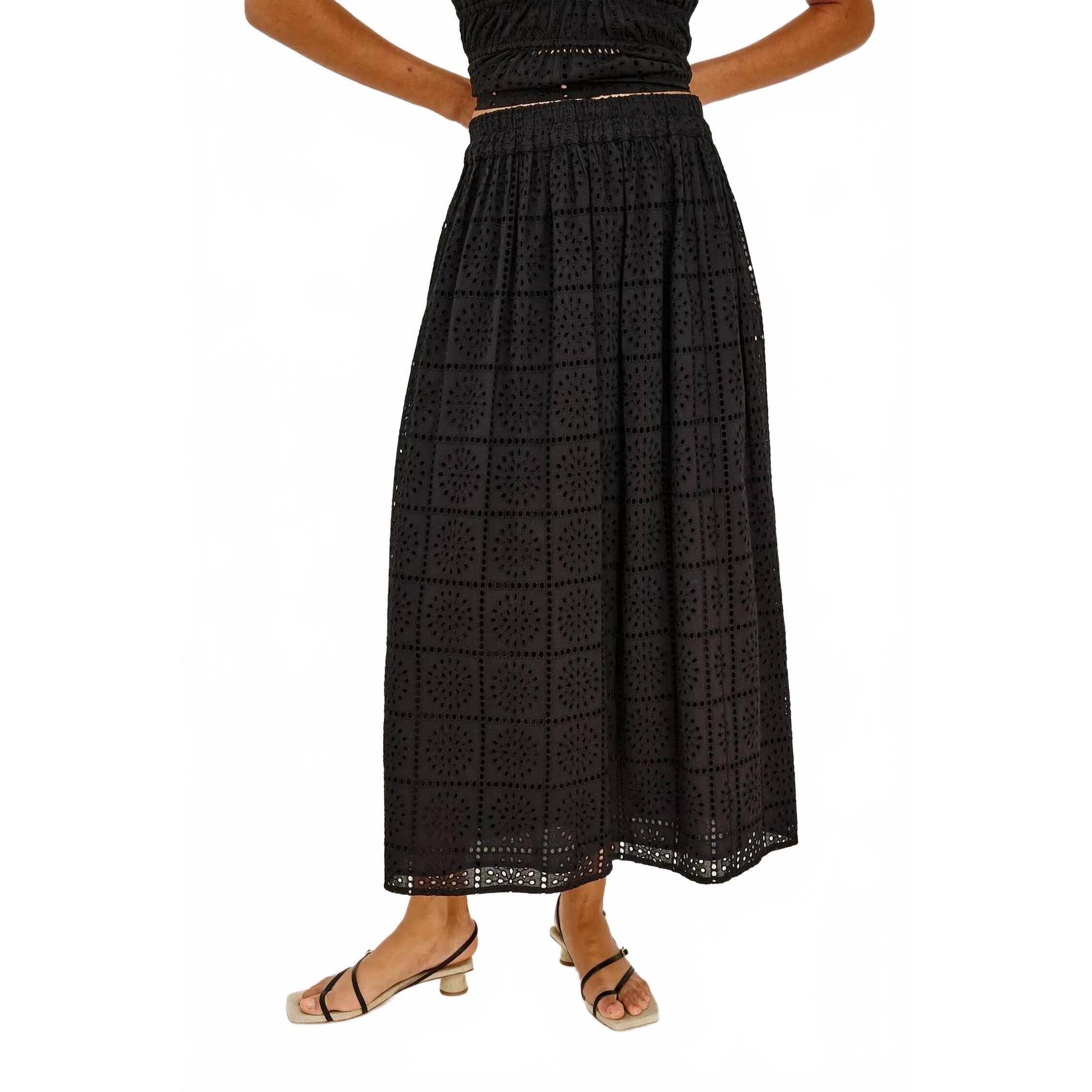 New Rails Dax Maxi Skirt In Black Grid